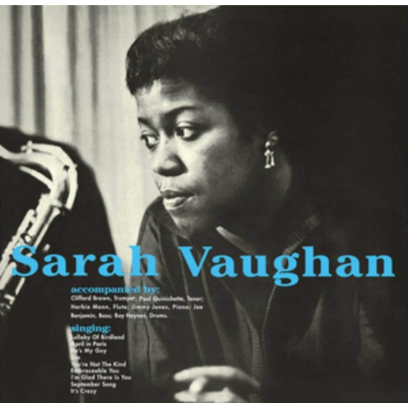 Sarah Vaughan LP Vinyl Record - Sarah Vaughan With Clifford Brown (Limited Transparent Blue Vinyl)