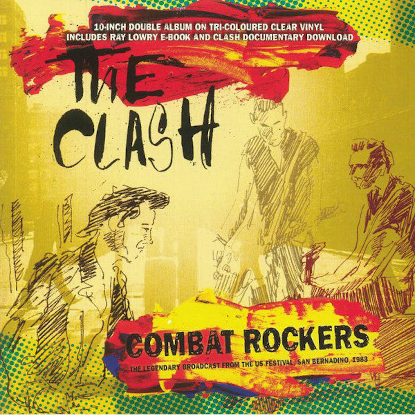 The Clash LP Vinyl Record - Combat Rockers (Tri-colour Vinyl)