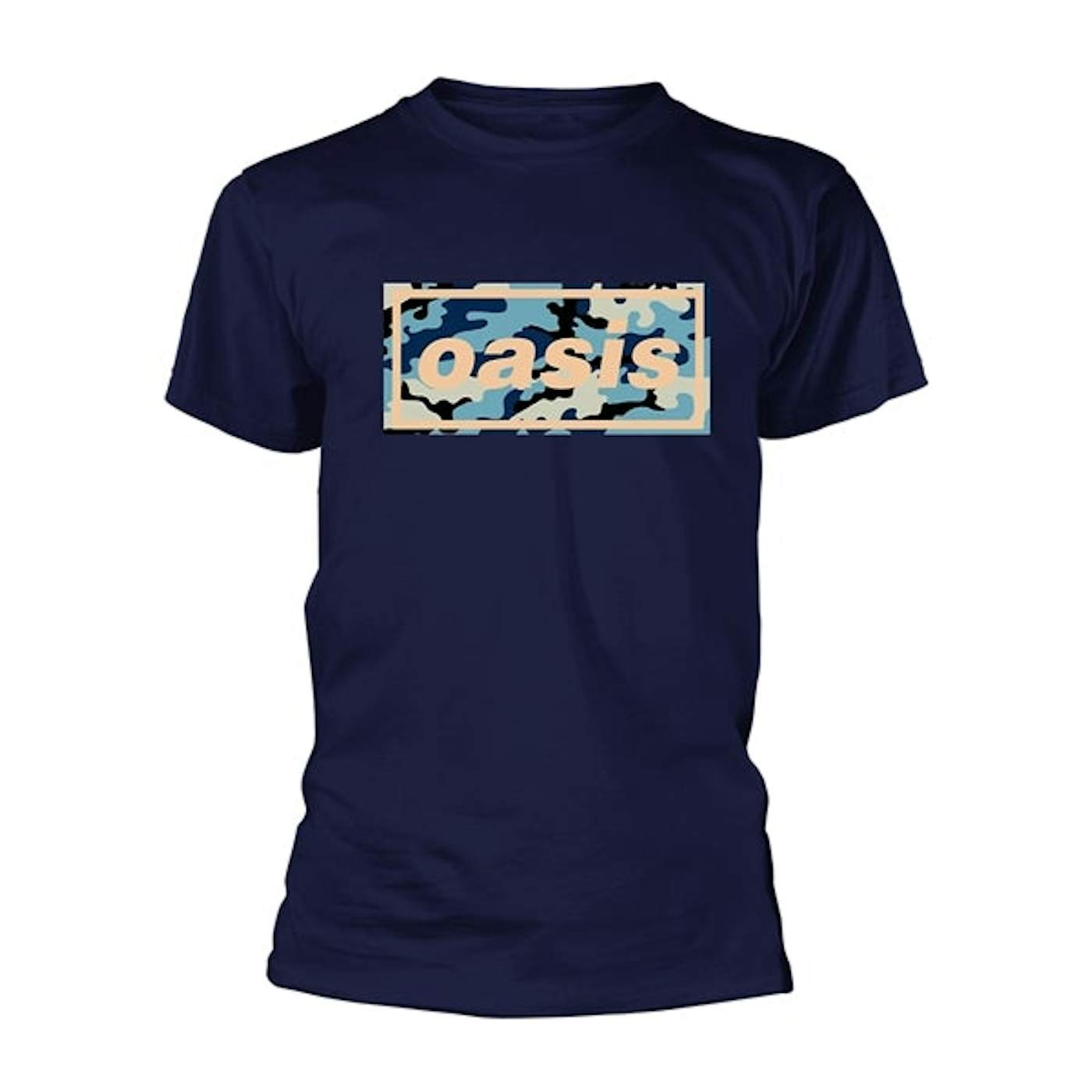 Oasis T Shirt - Camo Logo (Navy)