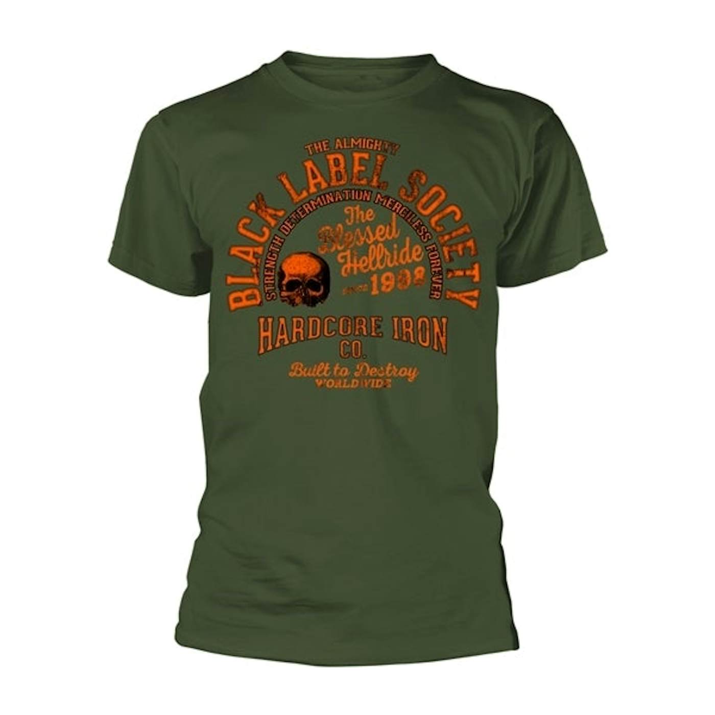Black Label Society T-Shirt - Hardcore Iron (Military Green)