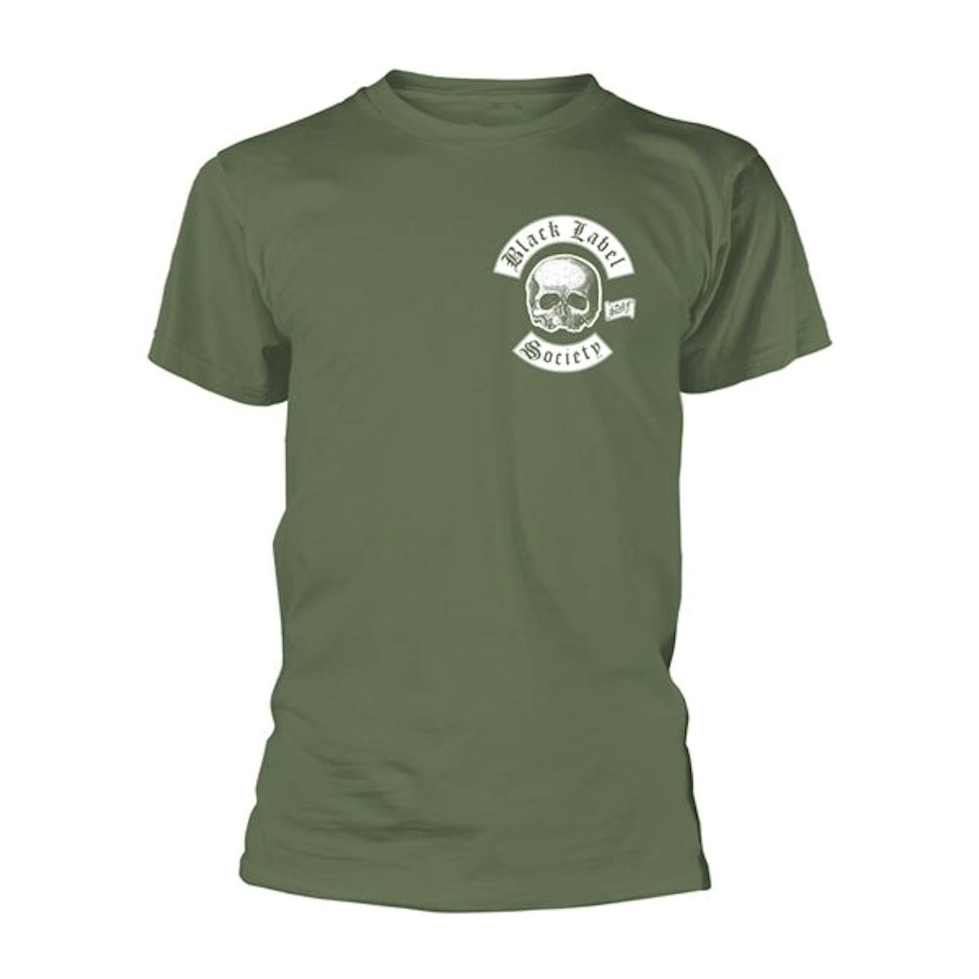 Black Label Society T-Shirt - Skull Logo Pocket (Olive)