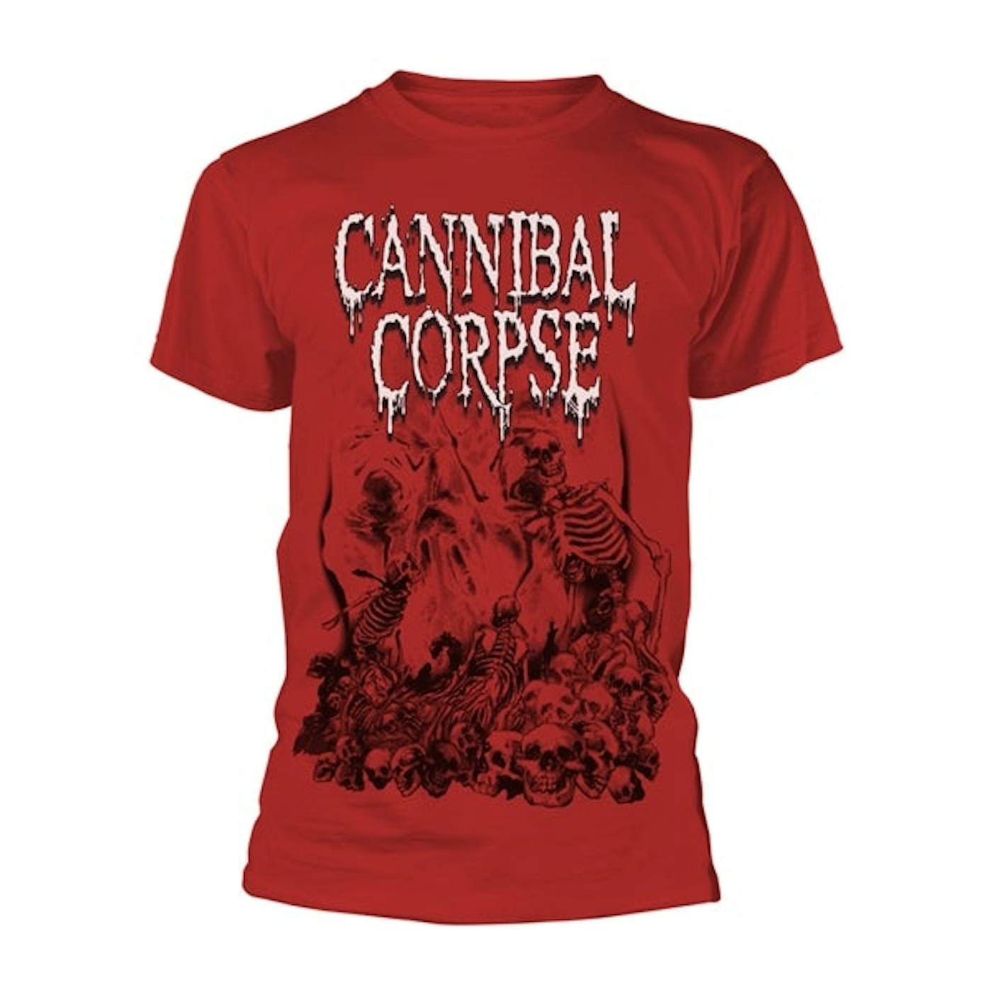 Cannibal Corpse T-Shirt - Pile Of Skulls 2018 (Red)