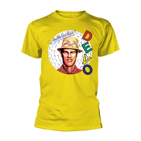 Devo T-Shirt - Are We Not Men? (Yellow)