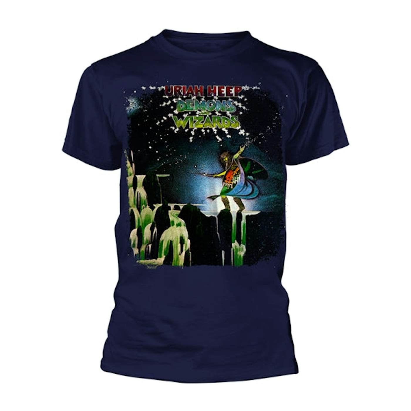Uriah Heep T-Shirt - Demons And Wizards (Navy)