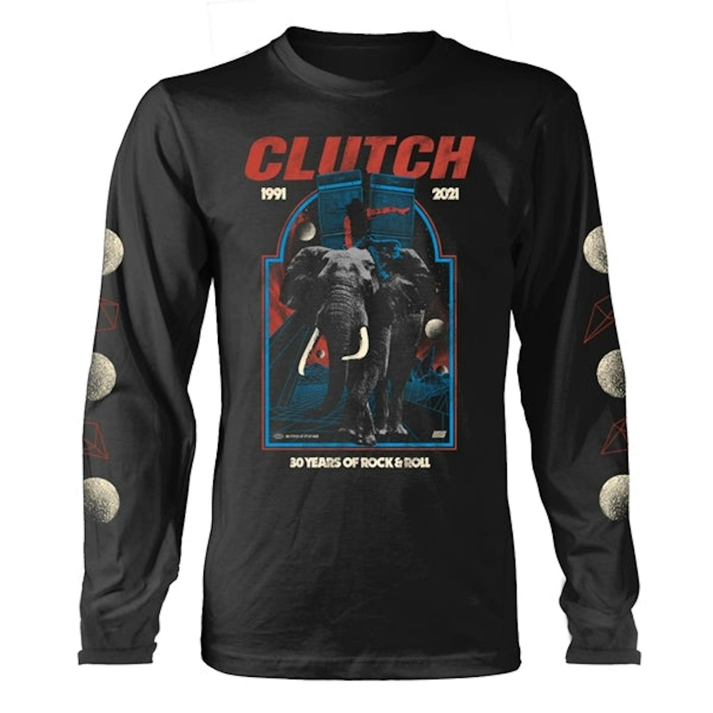 Clutch Long Sleeve T Shirt - Elephant (Black)