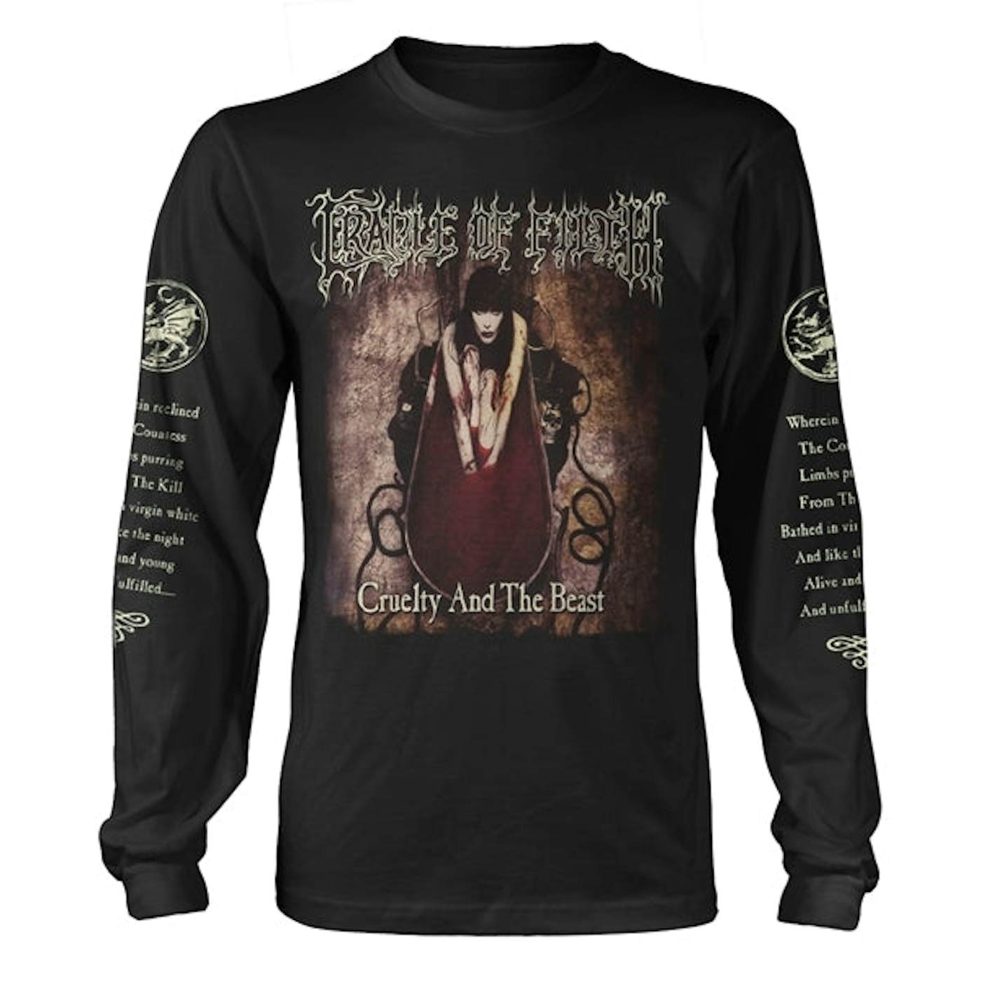 Cradle Of Filth Long Sleeve T Shirt - Cruelty And The Beast (2021)