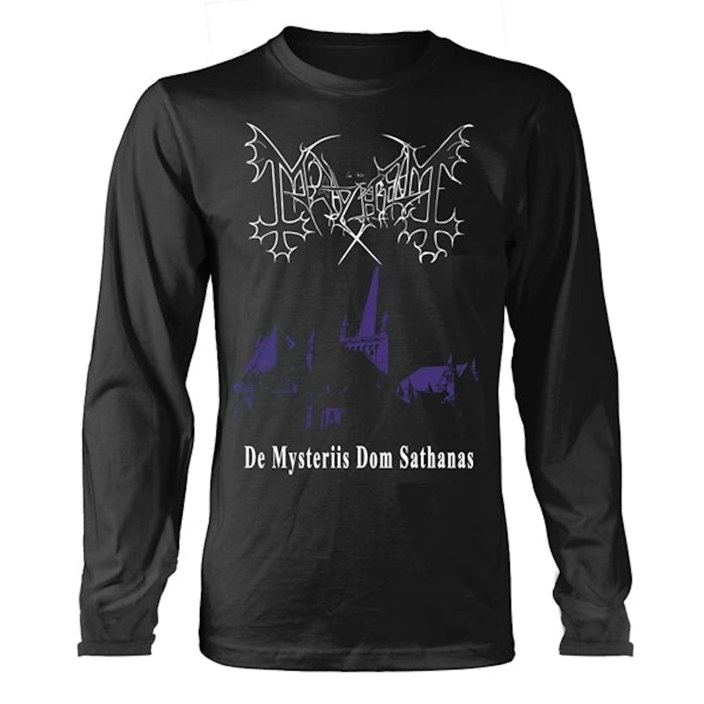 Mayhem Long Sleeve T Shirt - De Mysteriis Dom Sathanas