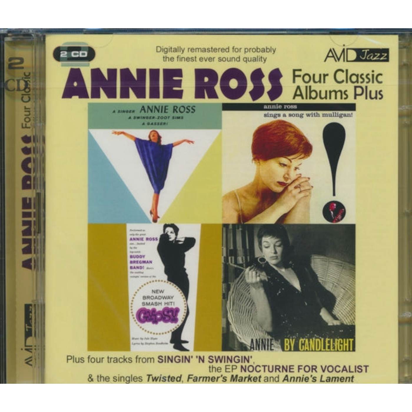 Annie Ross CD - Four Classic Albums Plus (Annie By Candlelight / Gypsy / A Gasser / Sings A Song With Mulligan)