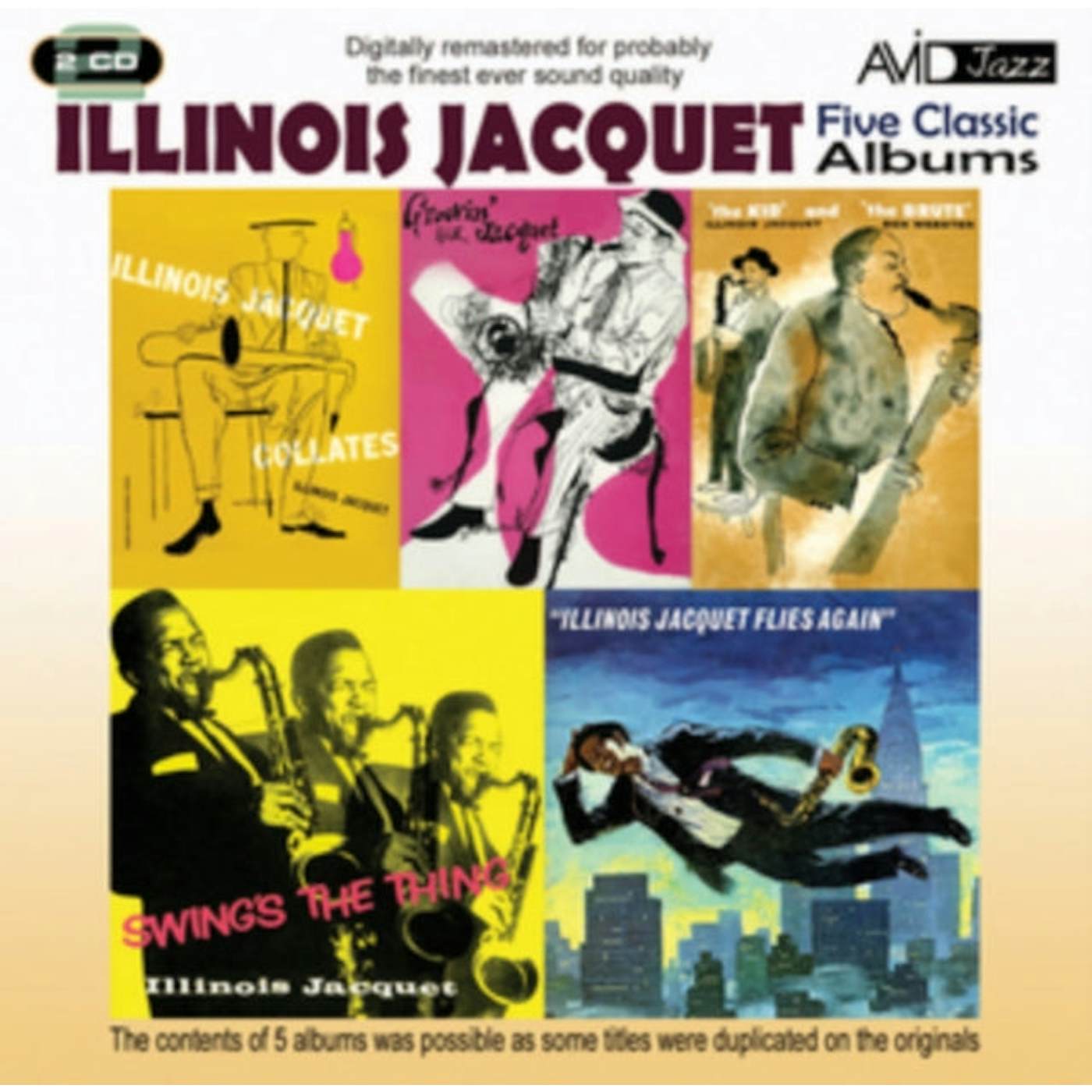 Illinois Jacquet CD - Five Classic Albums (The Kid And The Brute / Swing's The Thing / Illinois Jacquet Flies Again / Illinois Jacquet Collates / Groovin' With Jacquet)