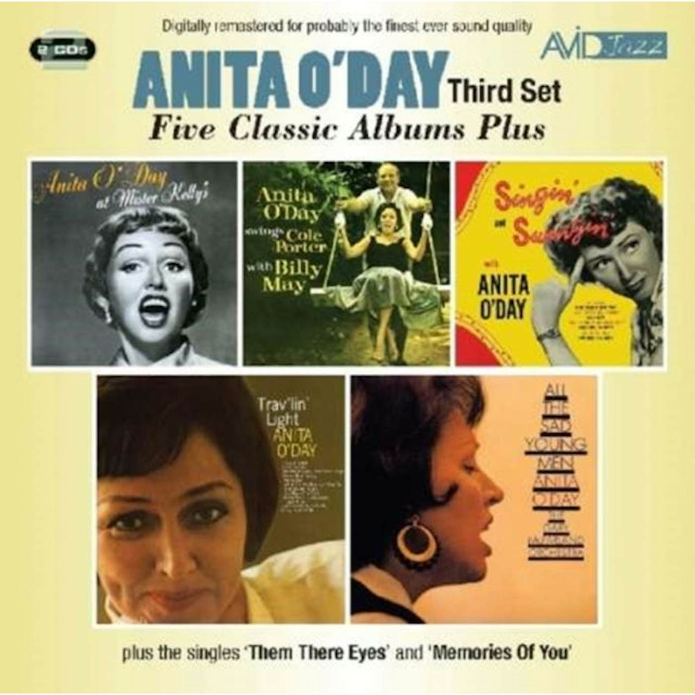 Anita O'day CD - Five Classic Albums Plus (Anita O'day Swings Cole Porter With Billy May / At Mister Kelly's / Singin' And Swingin' / Trav'lin' Light / All The Sad Young Men)