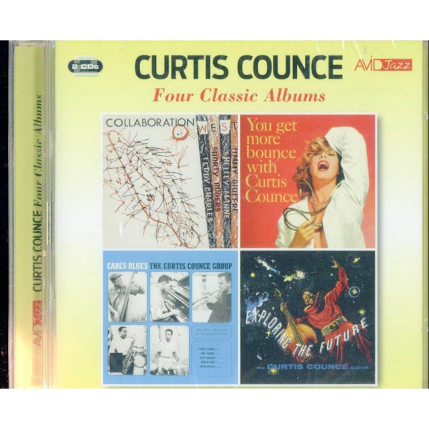 Curtis Counce CD - Four Classic Albums (Collaboration West / You Get More Bounce With Curtis Counce / Exploring The Future / Carl's Blues)