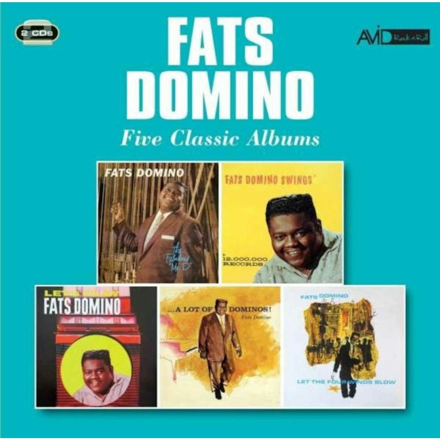 Fats Domino CD - Five Classic Albums (The Fabulous Mr. D / Swings / Let's Play Fats Domino / A Lot Of Dominos / Let The Four Winds Blow)