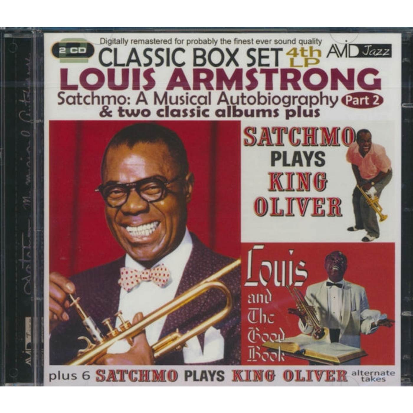 Louis Armstrong CD - Satchmo: A Musical Autobiography - Part 2 (4th LP Vinyl Record) & Two Classic Albums Plus (Satchmo Plays King Oliver / Louis And The Good Book)