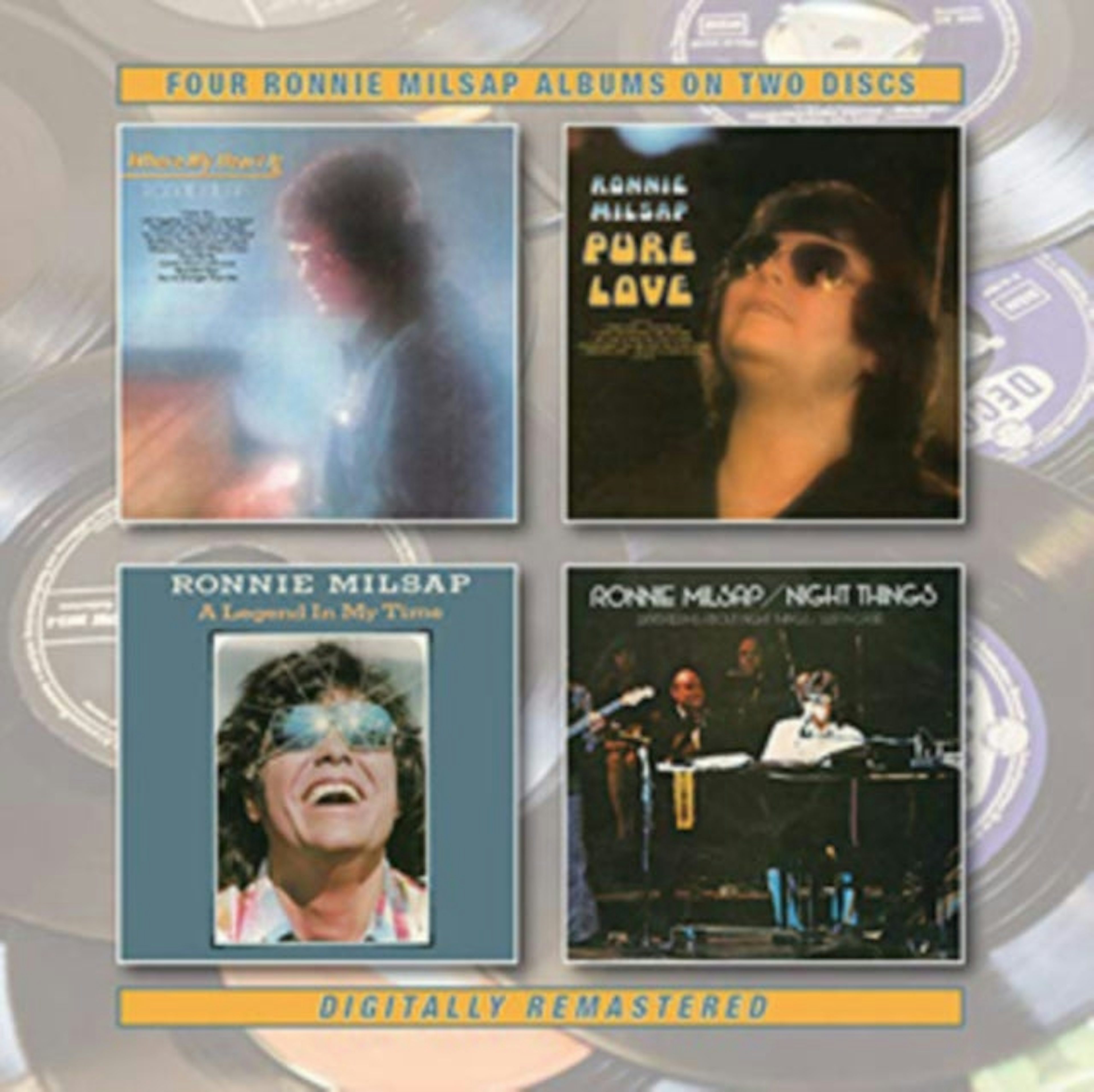 ledig stilling Cafe Mursten Ronnie Milsap CD - Where My Heart Is / Pure Love / A Legend In My Time /  Night Things