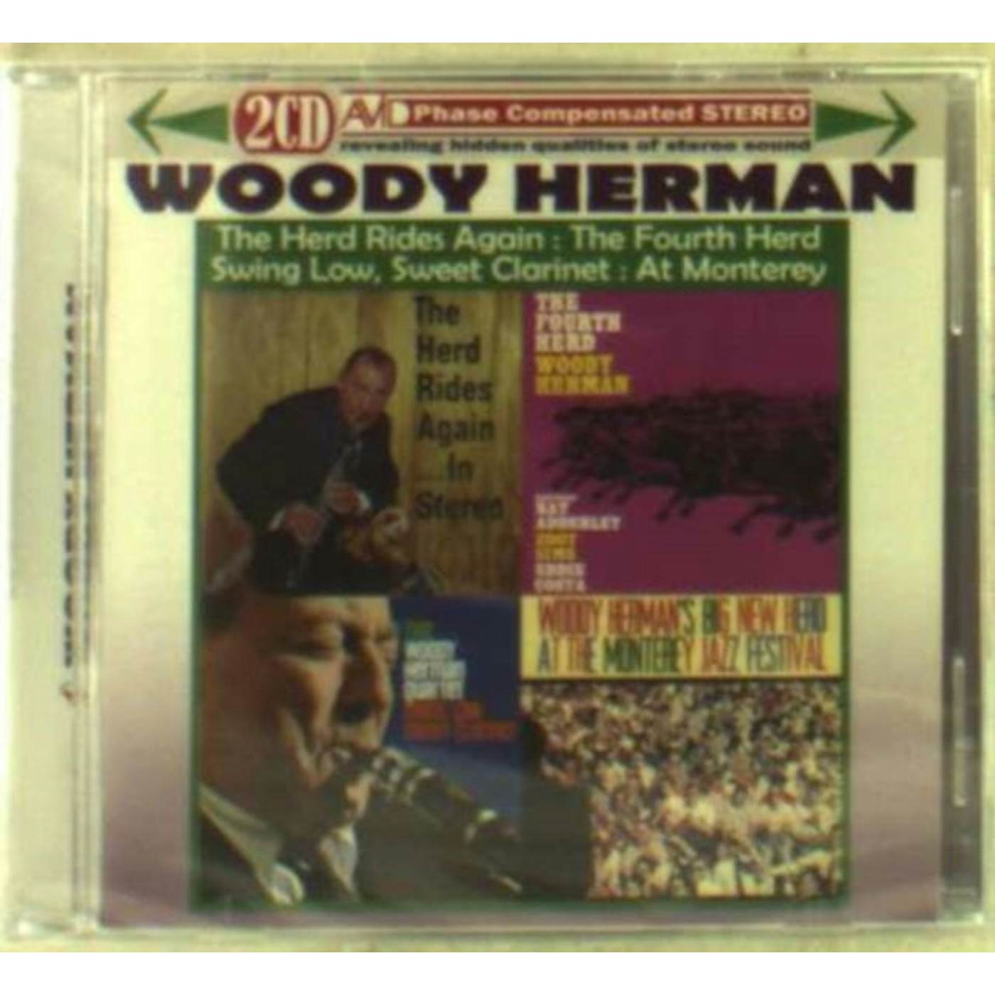 Woody Herman CD - Four Classic Albums (The Herd Rides Again In Stereo / The Fourth Herd / Swing Low. Sweet Clarinet / At The Monterey Jazz Festival)