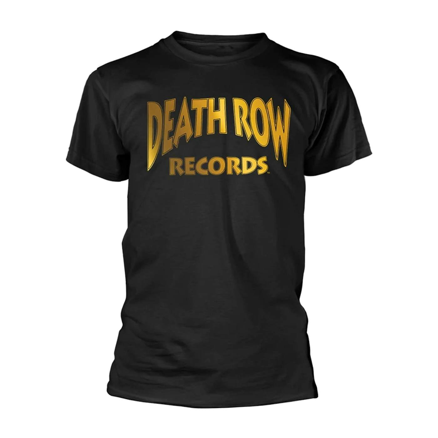 Death Row Records T Shirt - Death Row Logo Gold (Foil Print)