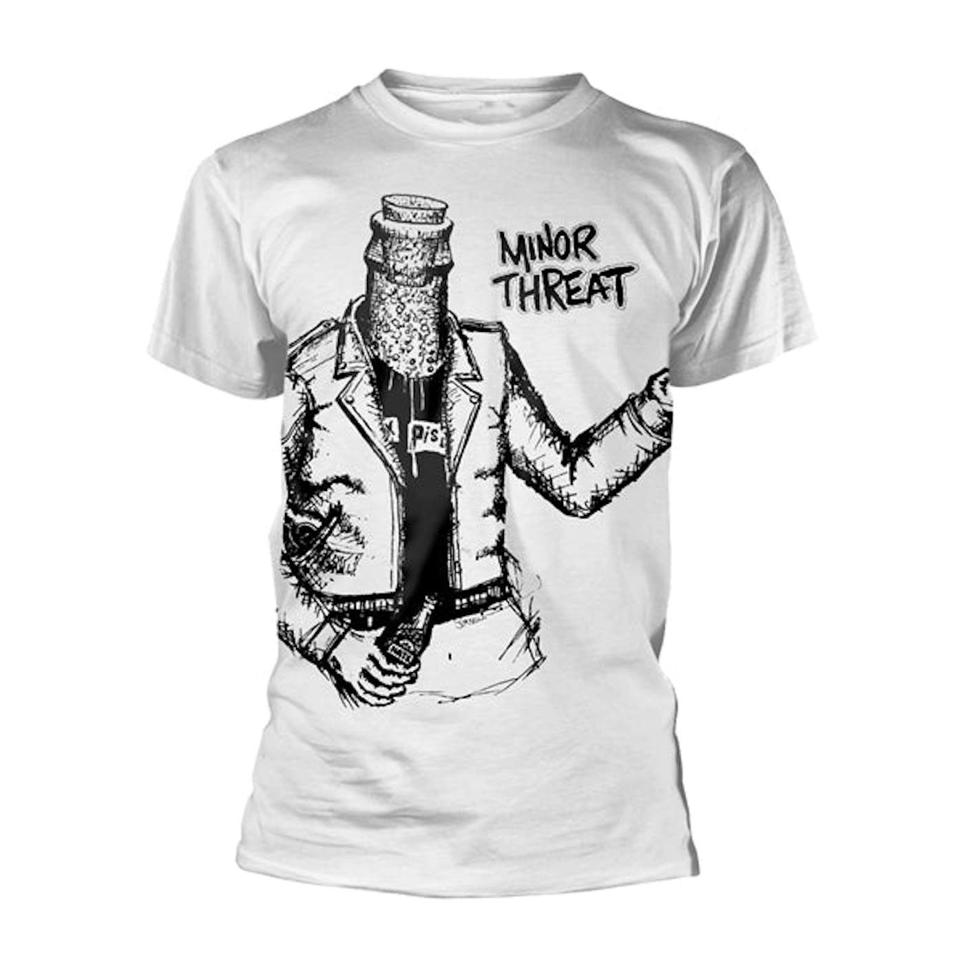 Minor Threat T Shirt - Bottle Man (Jumbo Print)