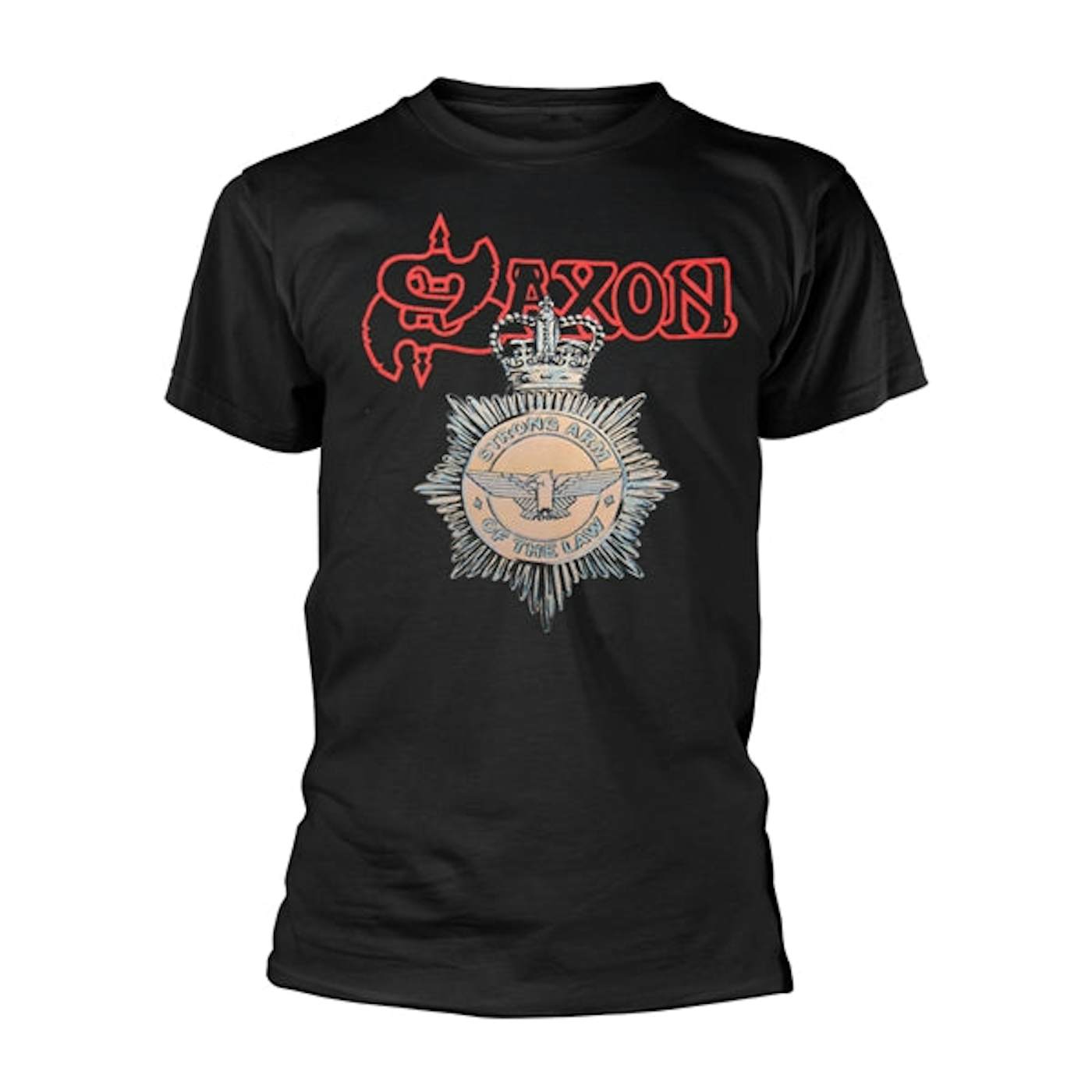 Saxon T Shirt - Strong Arm Of The Law