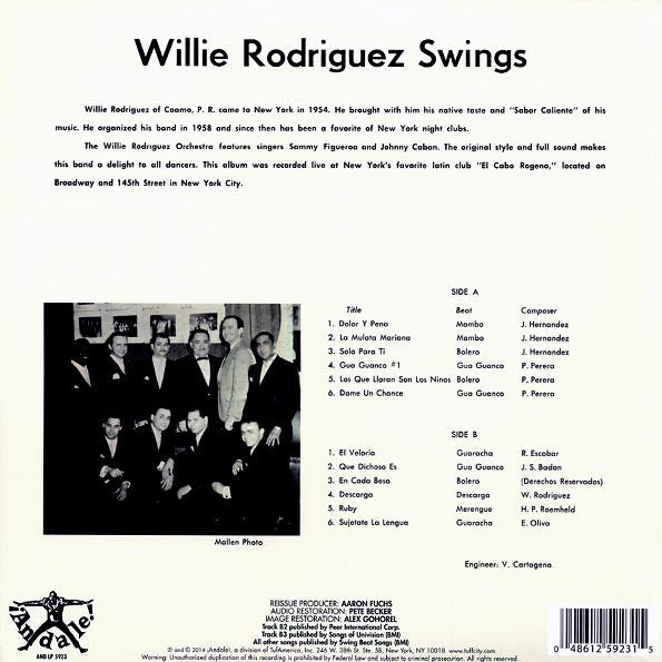 WILLIE RODRIGUEZ SWINGS / LATIN JAZZ DESCARGA-