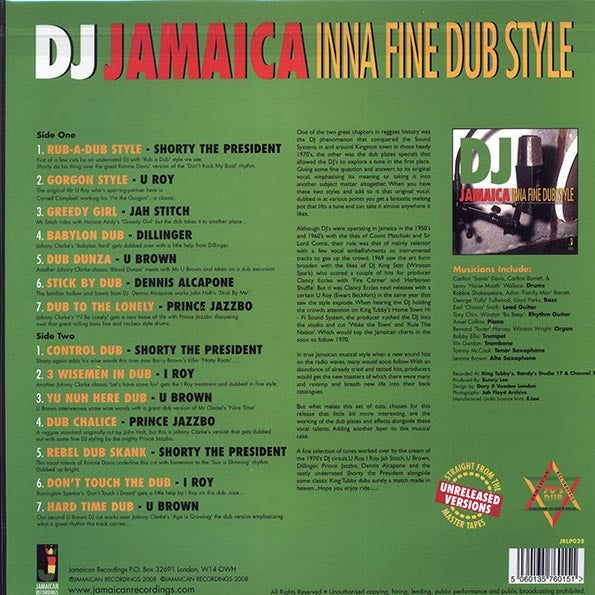 U Roy, Shorty The President, I Roy, Etc. LP - DJ Jamaica Inna Fine