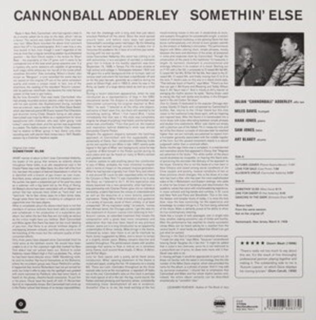 Cannonball Adderley SOMETHIN ELSE Vinyl Record