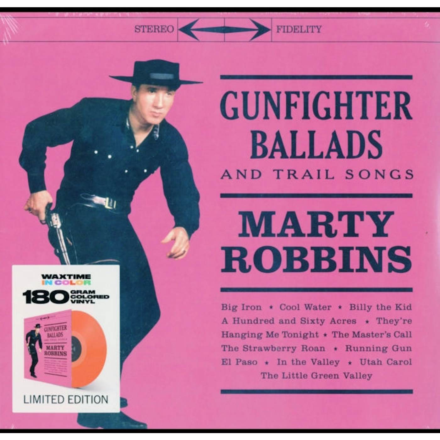 Marty Robbins LP Vinyl Record - Gunfighter Ballads & Trail Songs (Limited Solid Red Vinyl)