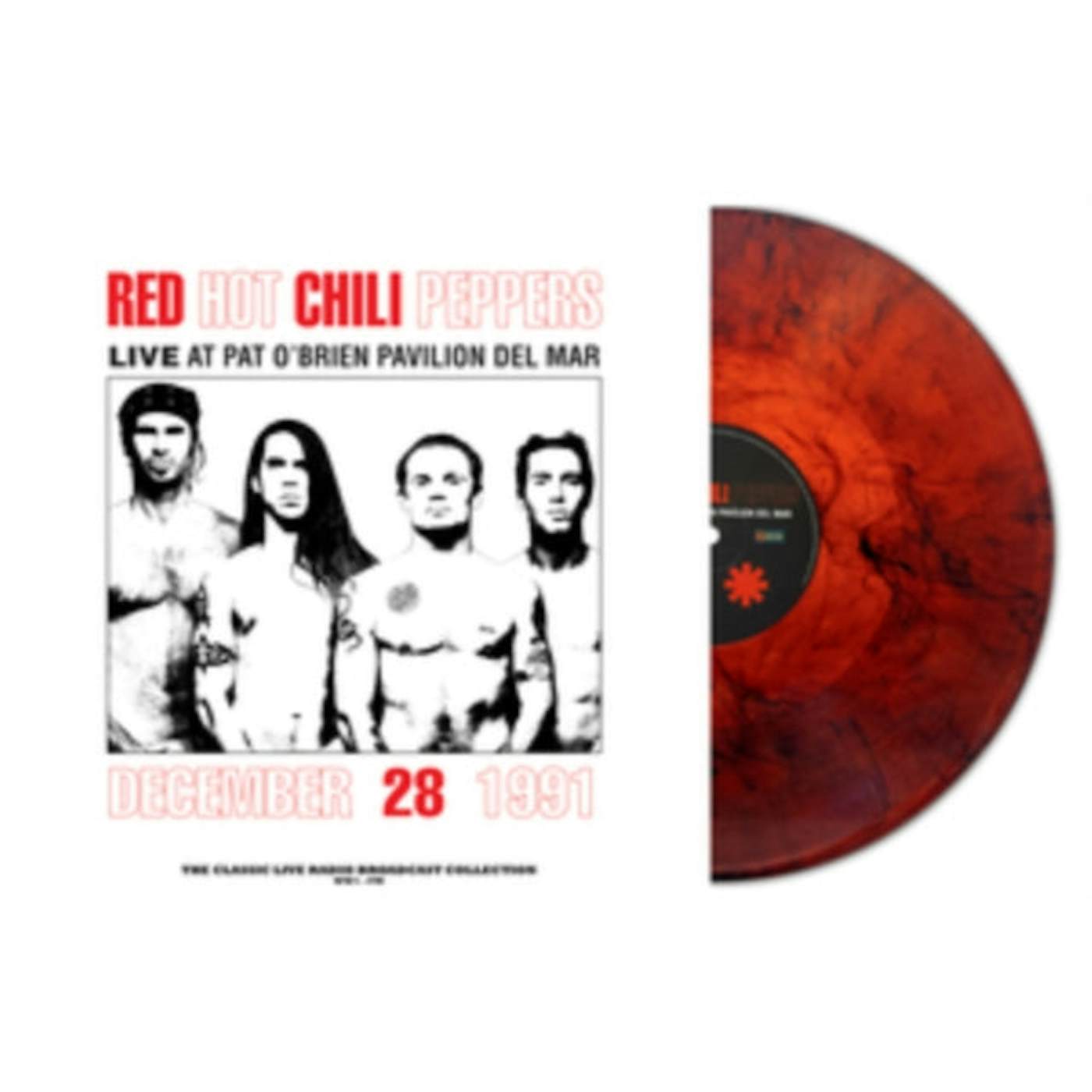 Red Hot Chili Peppers LP Vinyl Record - At Pat O Brien Pavilion Del Mar (Red Marble Vinyl)