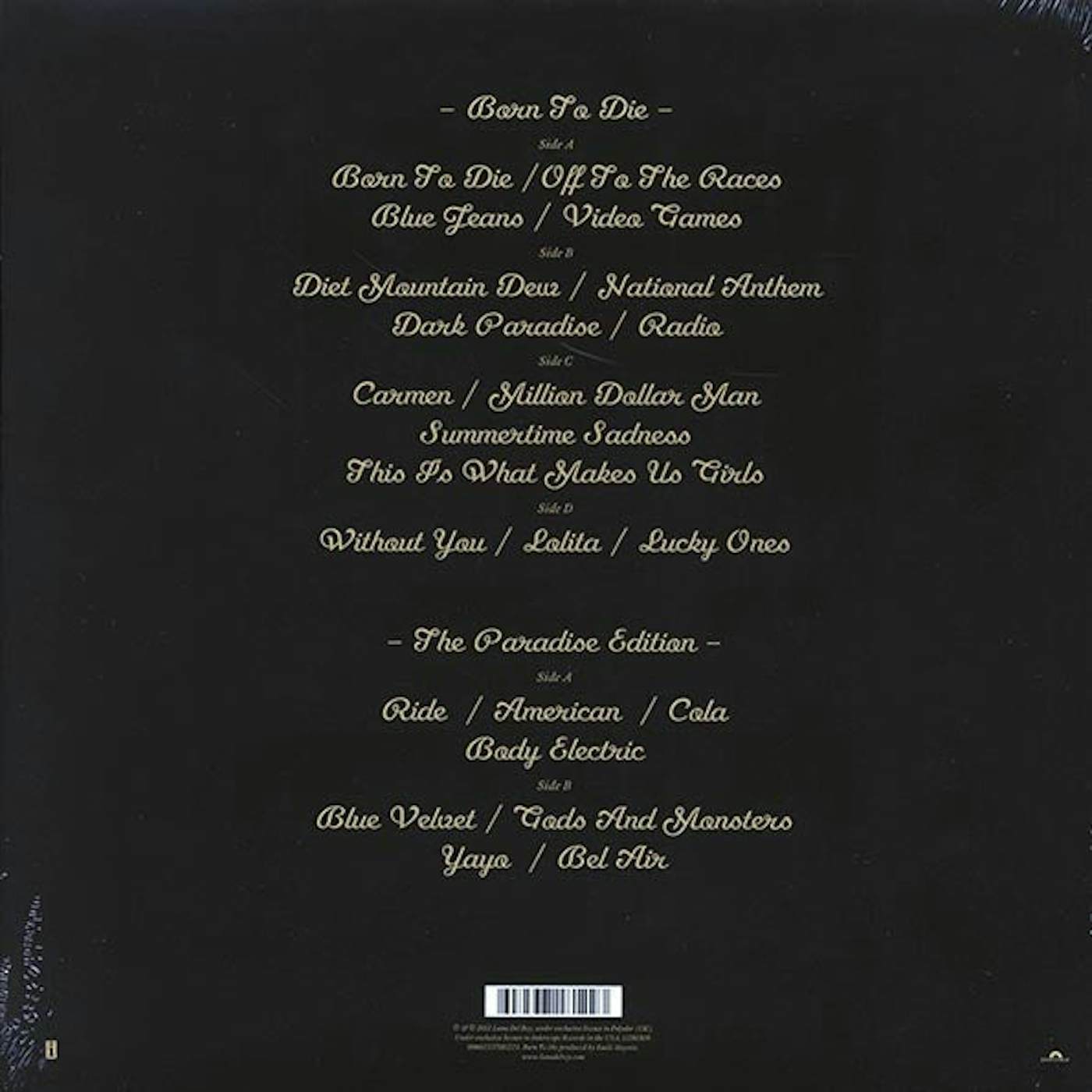 Lana Del Rey  LP -  Born To Die: The Paradise Edition (Vinyl)