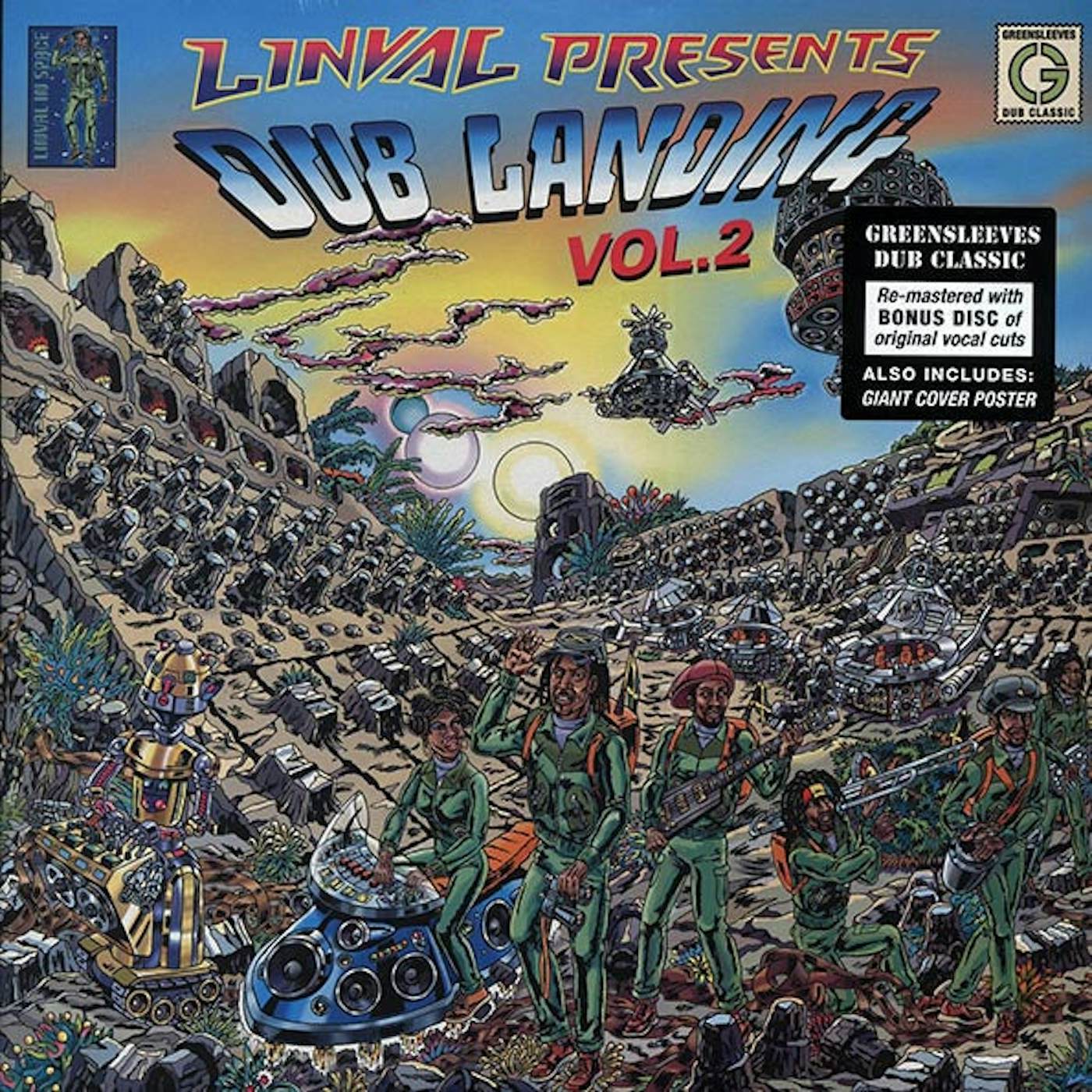 Scientist, Prince Jammy, The Roots Radics  LP -  Linval Presents Dub Landing Volume 2 + Bonus Vocals Album (2xLP) (Vinyl)
