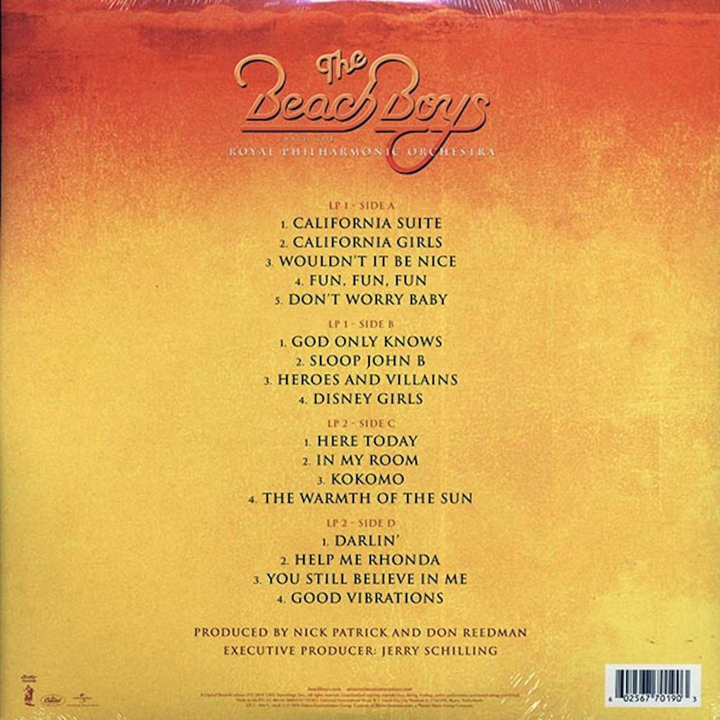  The Beach Boys, The Royal Philharmonic Orchestra  LP -  The Beach Boys With The Royal Philharmonic Orchestra (2xLP) (180g) (Vinyl)