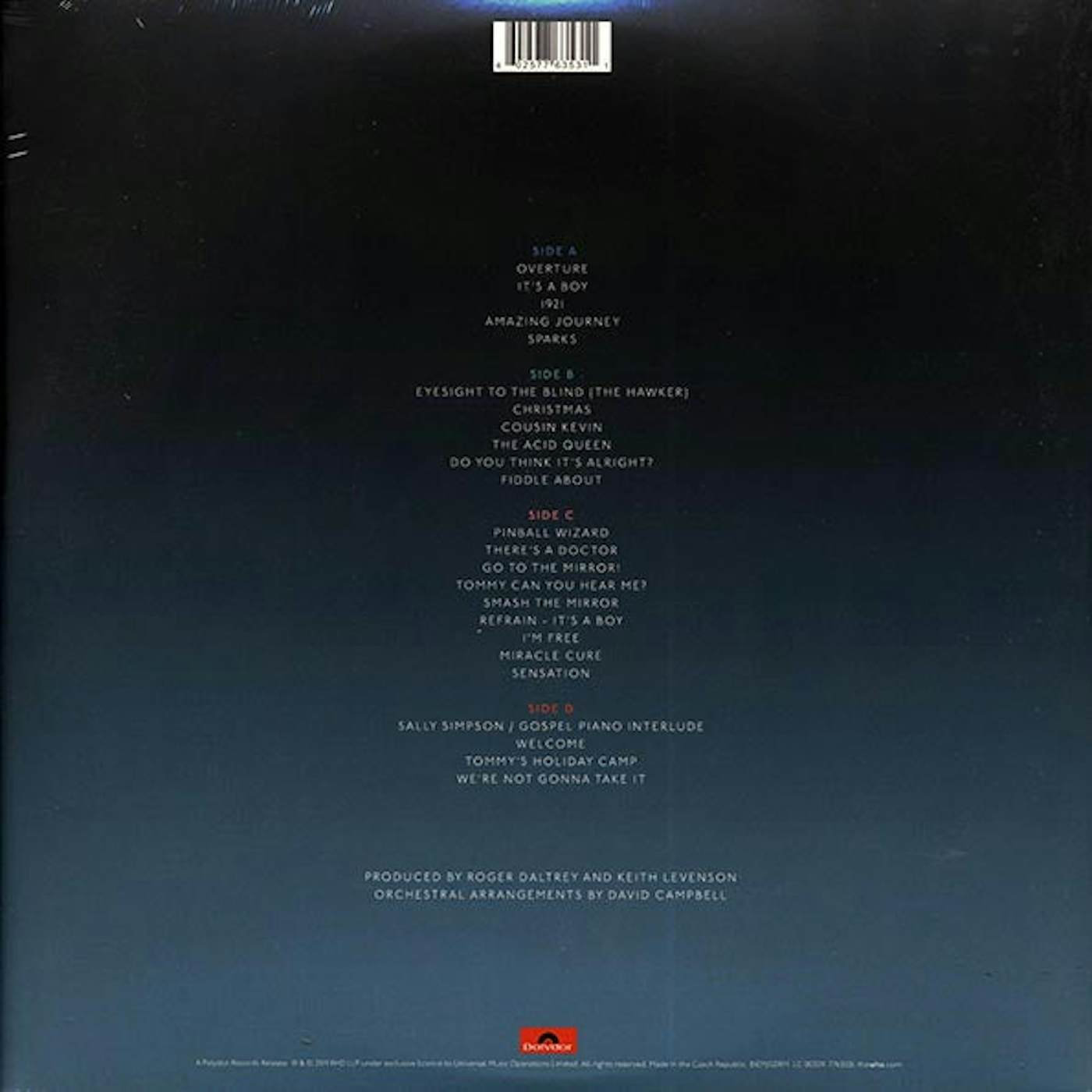 Roger Daltrey  LP -  The Who's Tommy Orchestral (24 tracks) (2xLP) (Vinyl)