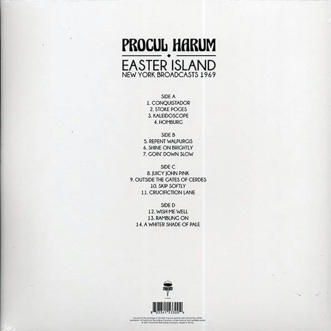 Procol Harum  LP -  Easter Island: New York Broadcasts 1969 (2xLP) (Vinyl)