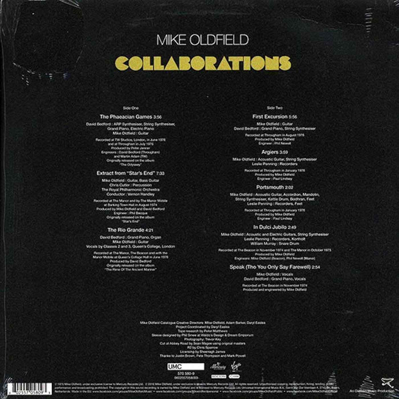 Mike Oldfield  LP -  Collaborations (incl. mp3) (180g) (remastered) (Vinyl)