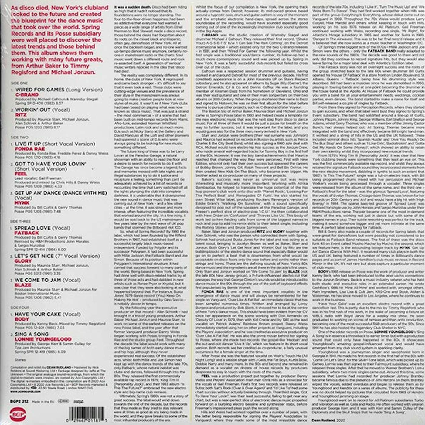 Fatback Band, Ritz, Blaze, Fonda Rae, Etc.  LP -  Lofts & Garages: Spring Records And The Birth Of Dance Music (2xLP) (Vinyl)