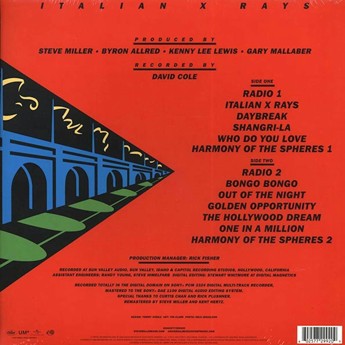 Steve Miller Band  LP -  Italian X Rays (incl. mp3) (180g) (Vinyl)