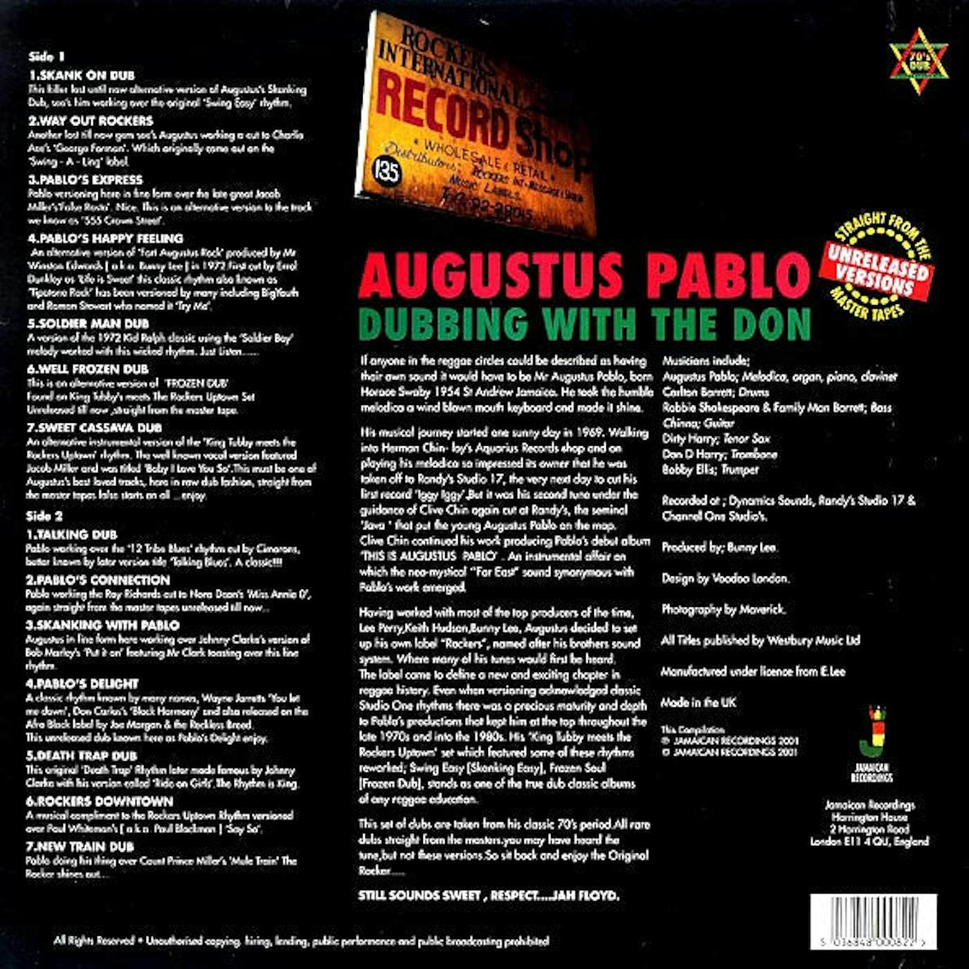 Augustus Pablo  LP -  Dubbing With The Don (180g) (Vinyl)