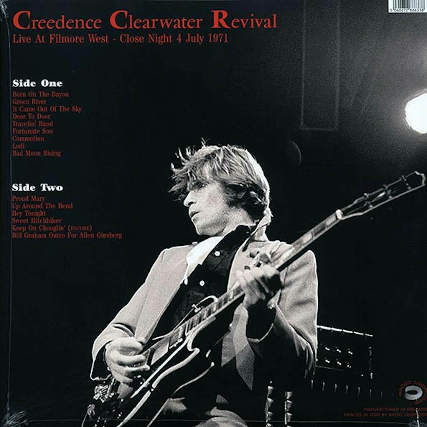 Creedence Clearwater Revival  LP -  Live At Fillmore West: Close Night 4 July 1971 (Vinyl)