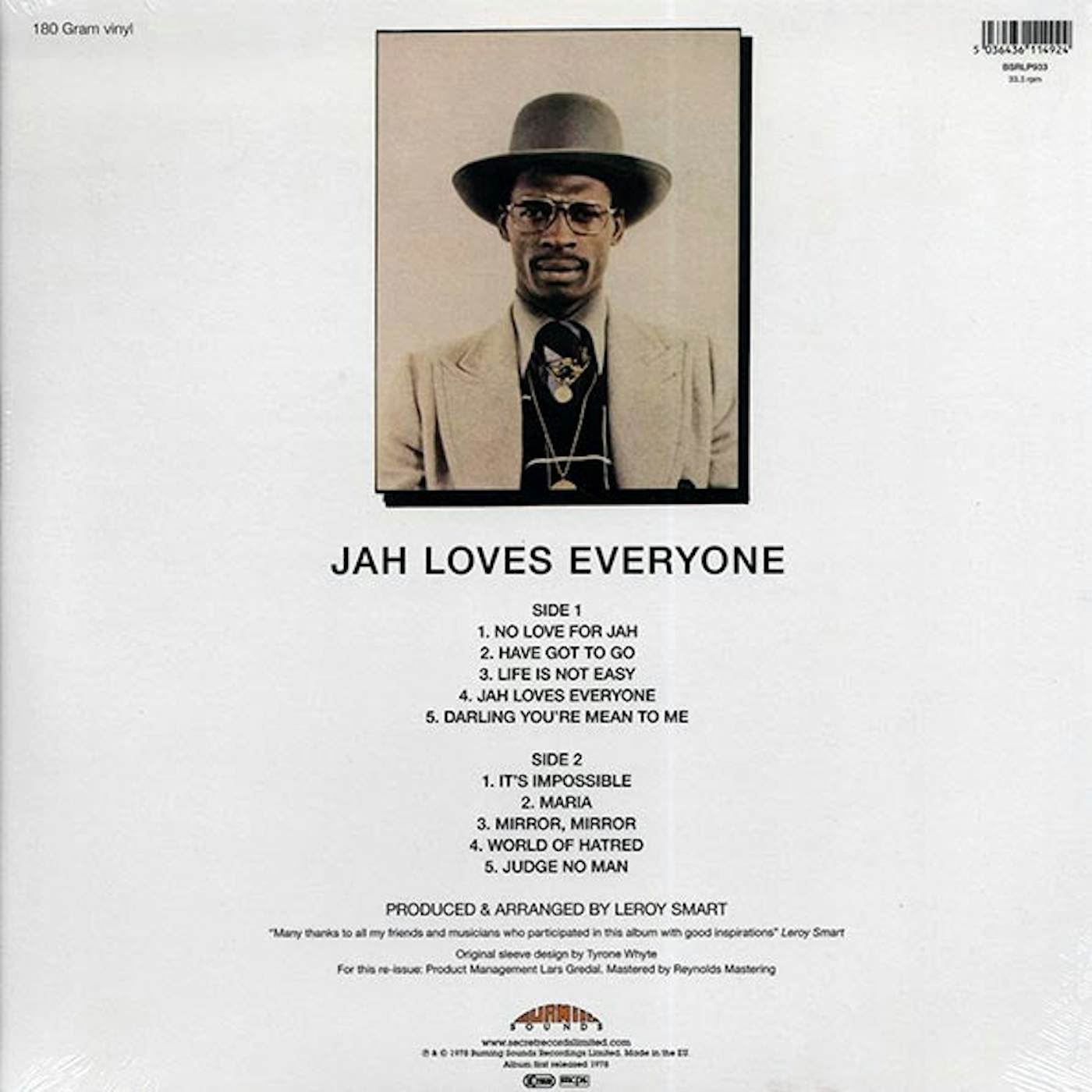 Leroy Smart  LP -  Jah Loves Everyone (180g) (Vinyl)