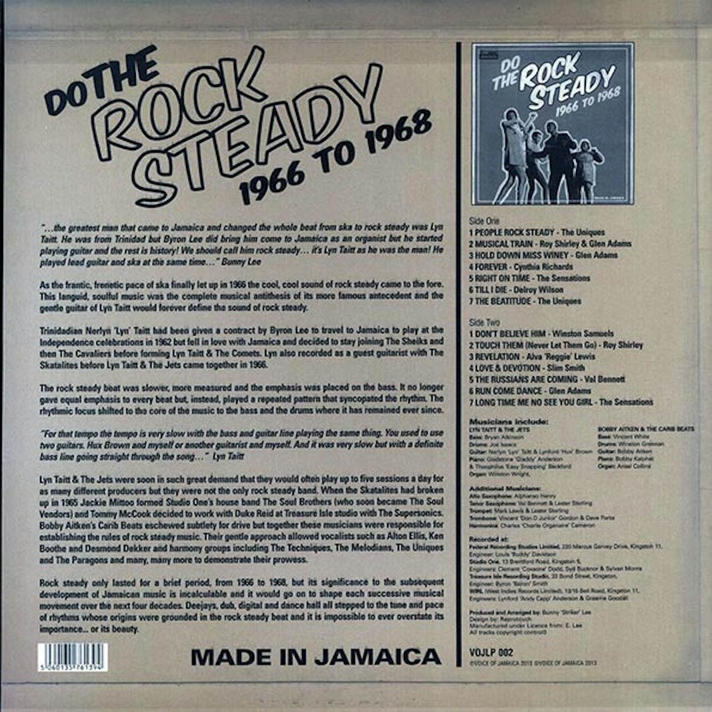 Uniques, The Sensations, Delroy Wilson, Etc.  LP -  Do The Rock Steady: 19661968 (180g) (Vinyl)