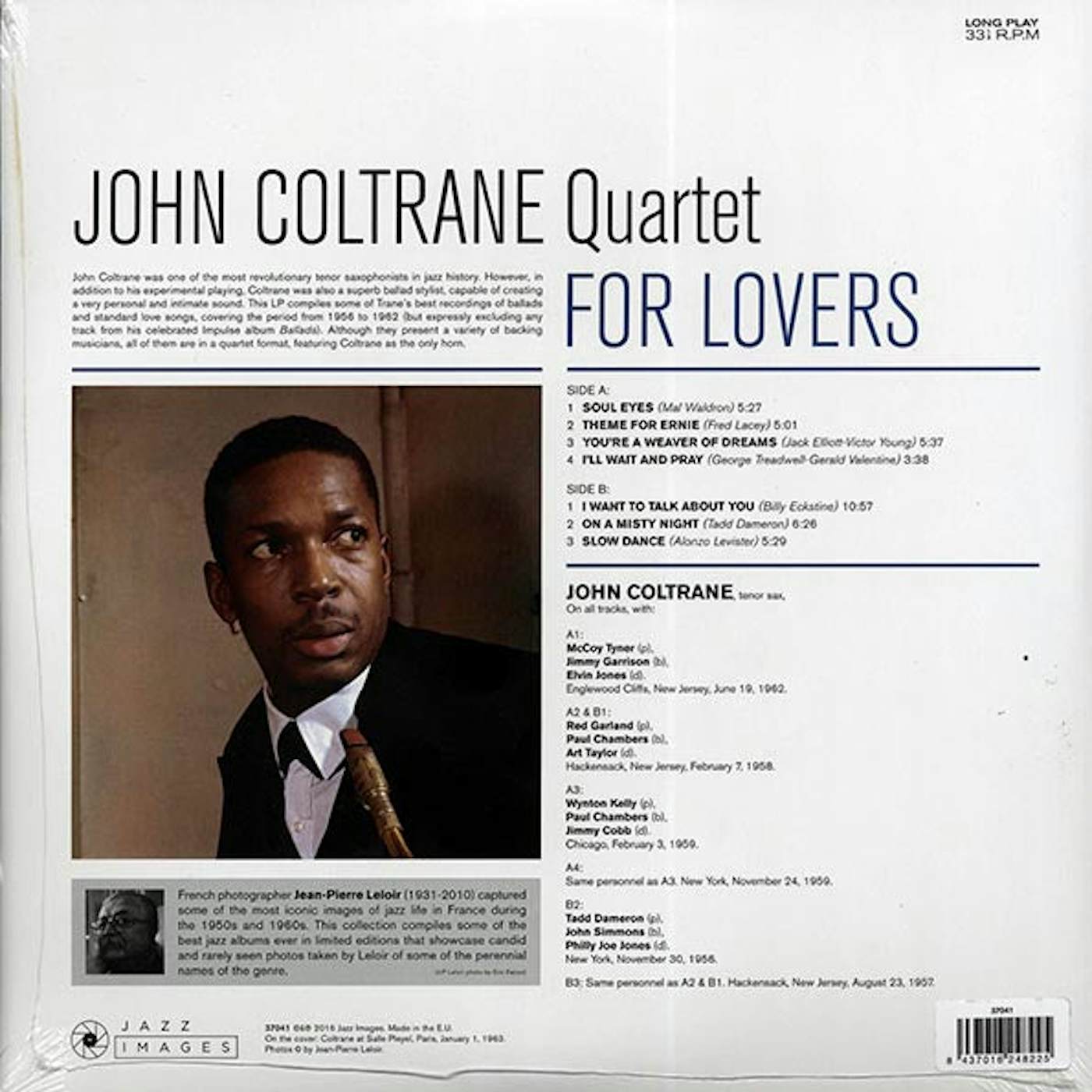 John Coltrane Quartet  LP -  For Lovers (Vinyl)