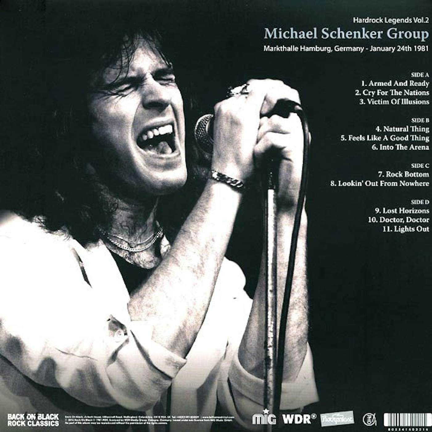 Michael Schenker Group  LP -  Markthalle Hamburg, Germany January 24th 1981: Hardrock Legends Volume 2 (Vinyl)