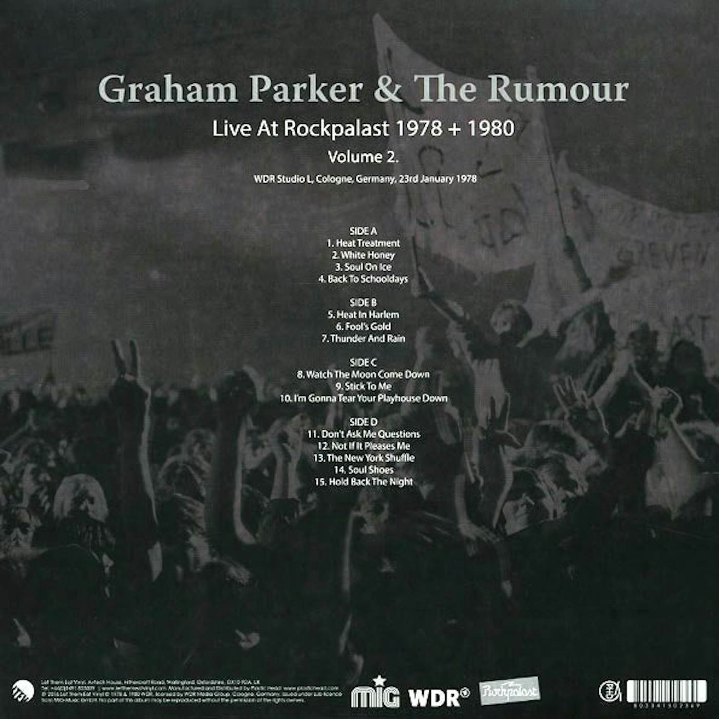 Graham Parker & The Rumour  LP -  Live At Rockpalast 1978 + 1980 Volume 2 (Vinyl)