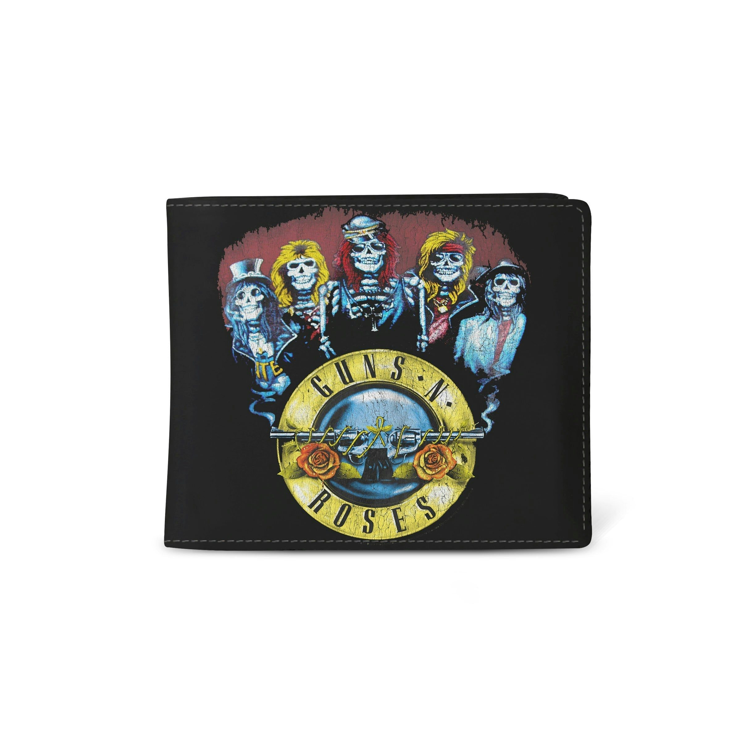 Rocksax Portafoglio Ufficiale Guns N' Roses – Logo, 13x12x2 Cm, 6 Slot Per Carte, Portamonete Con Zip, Merchandising Ufficiale - 2
