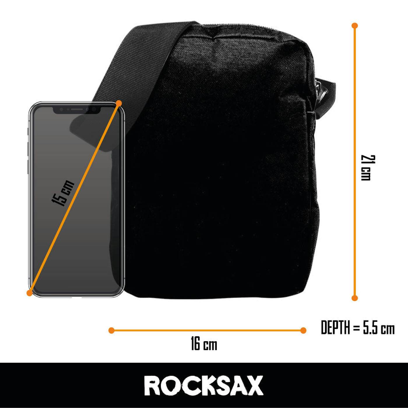 Rocksax Run DMC Crossbody Bag - USA Logo
