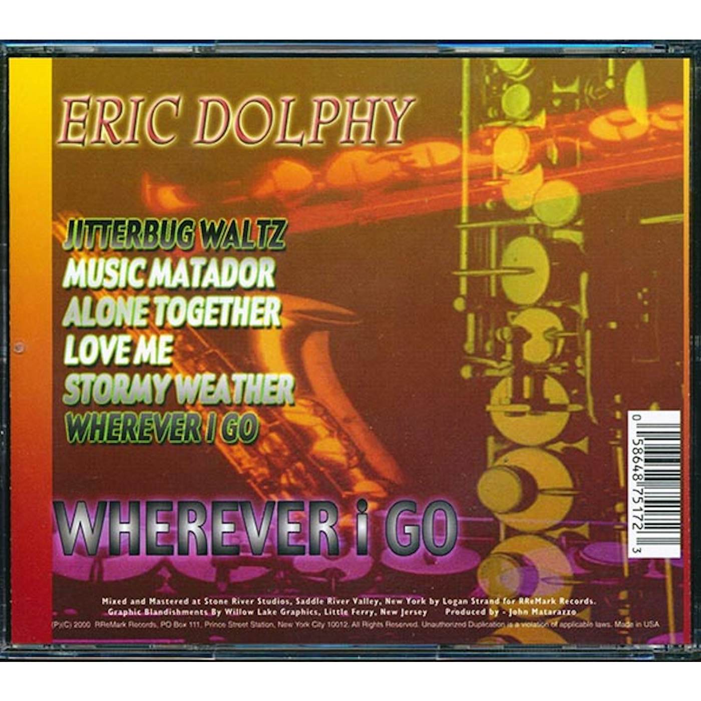 Eric Dolphy  CD -  Wherever I Go