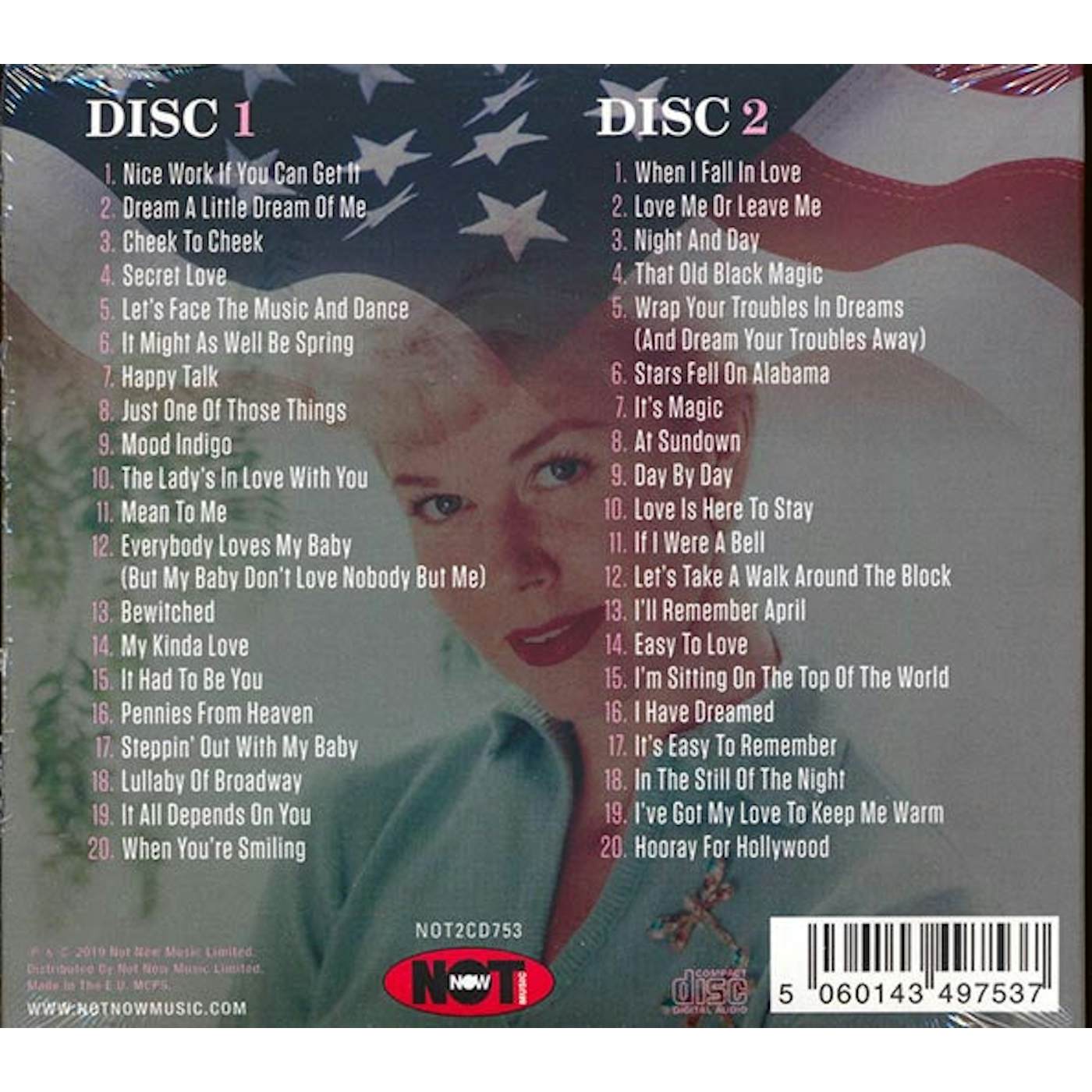Doris Day  CD -  Sings The Great American Songbook (40 tracks) (2xCD) (deluxe 3 fold digipak)