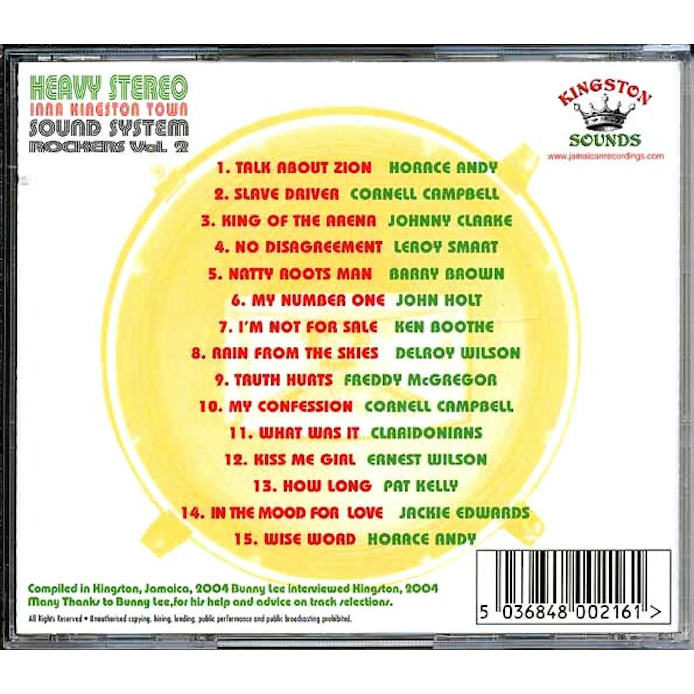 Leroy Smart, Barry Brown, Cornell Campbell, Etc.  CD -  Sound System Rockers Volume 2: Heavy Stereo Inna Kingston Town
