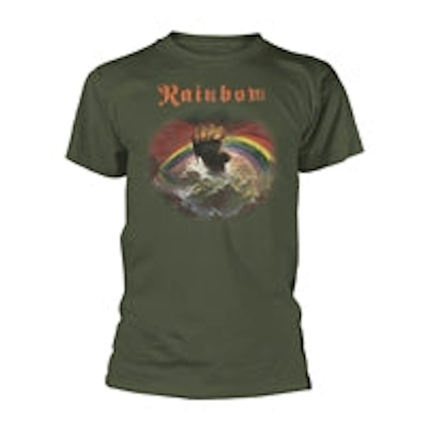 Rainbow T Shirt - Rising Distressed (Military Green)