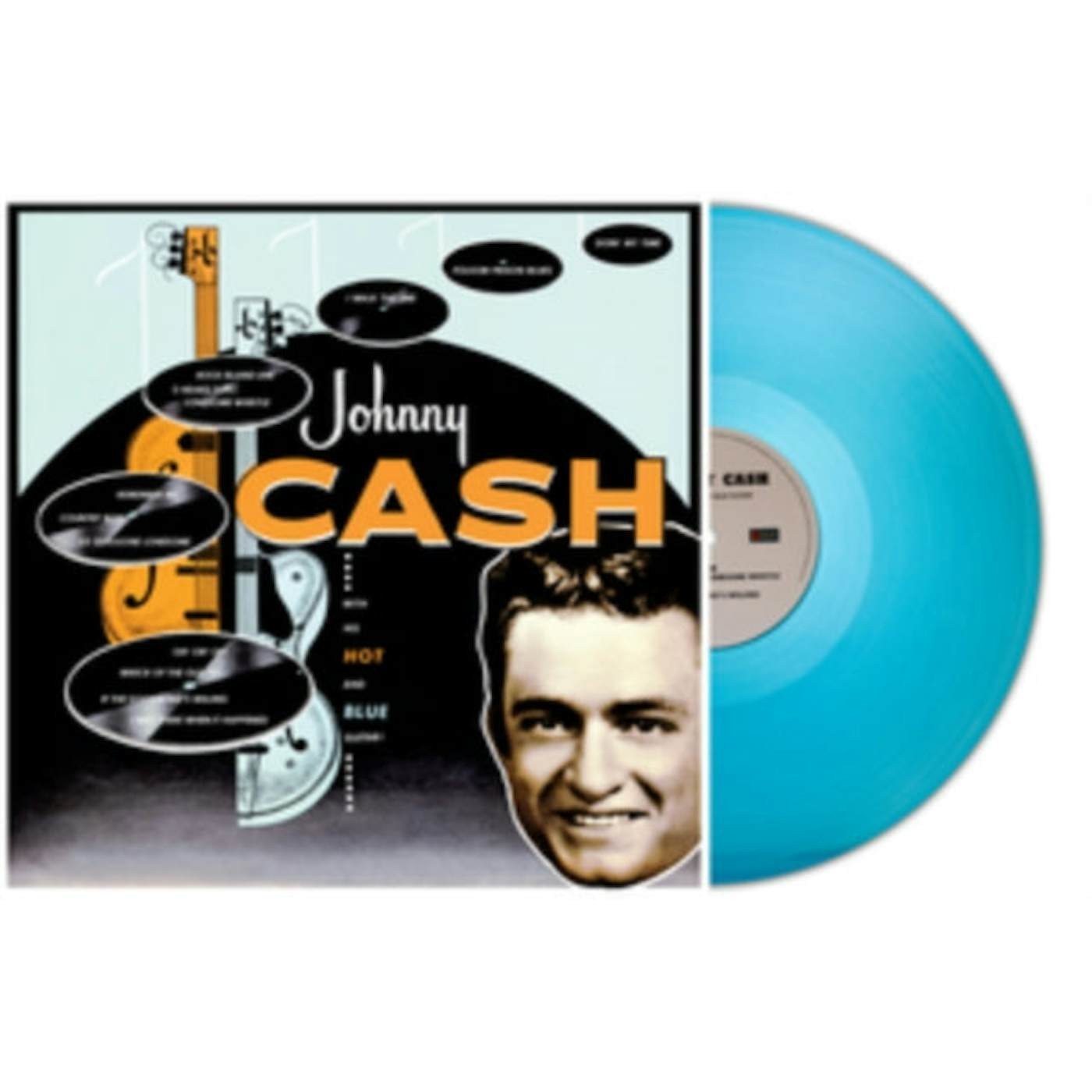 Johnny Cash LP Vinyl Record  With His Hot And Blue Guitar (Coloured Vinyl)
