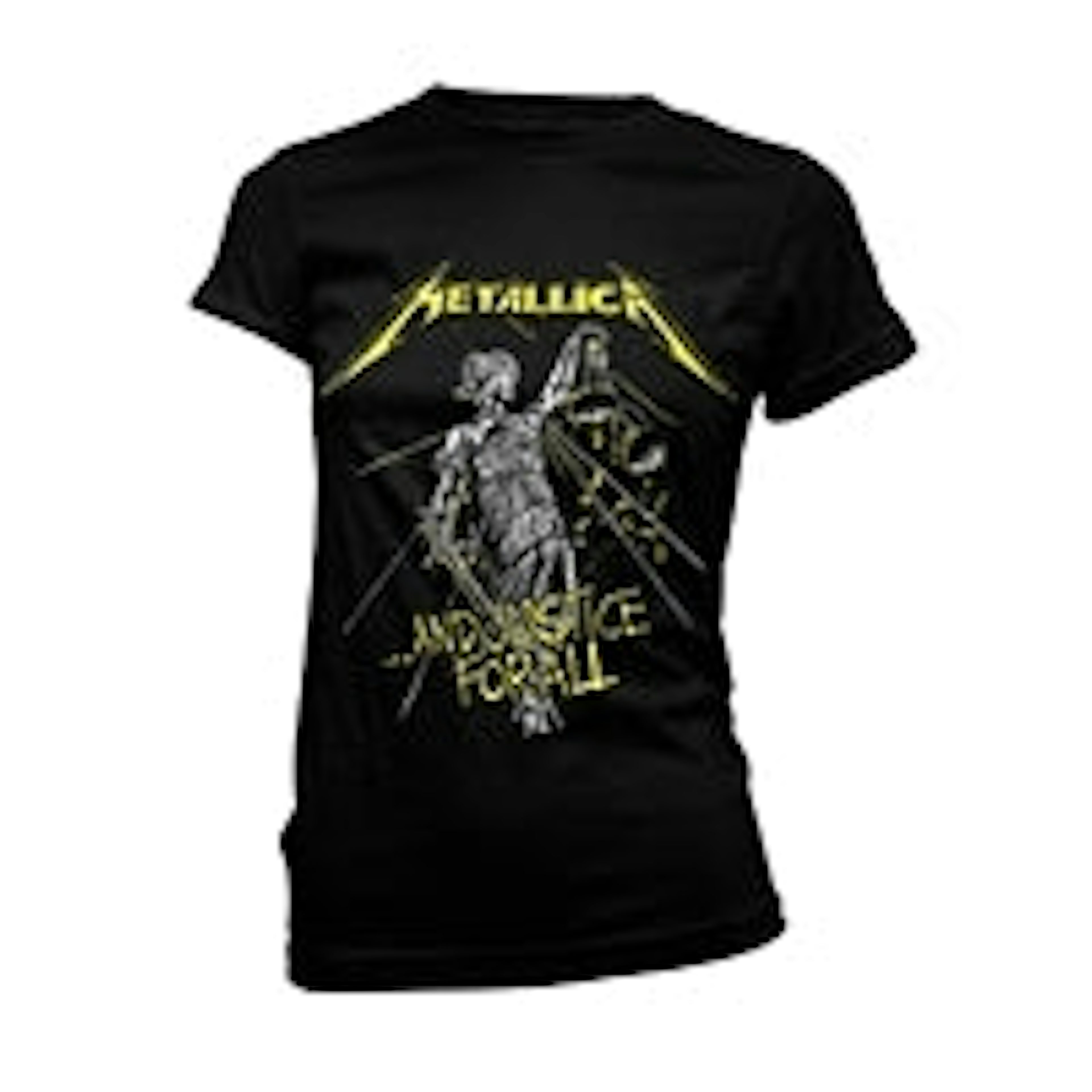 Metallica Women's T Shirt - And Justice For All Tracks (Black)